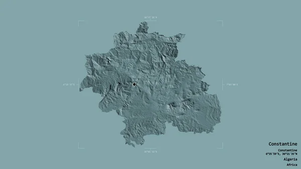 Zona Constantino Provincia Argelia Aislada Sobre Fondo Sólido Una Caja —  Fotos de Stock