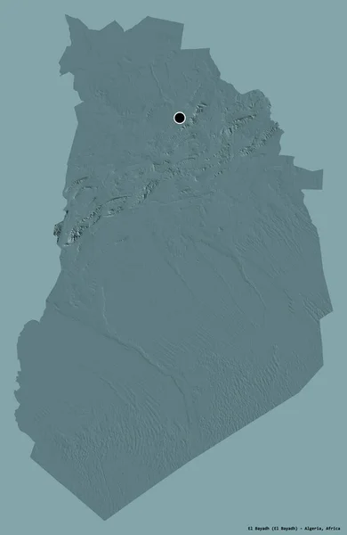 Form Von Bayadh Provinz Algerien Mit Seiner Hauptstadt Isoliert Auf — Stockfoto