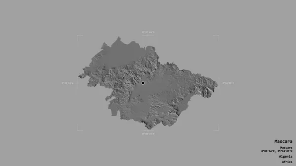 Территория Туши Провинция Алжир Изолирована Твёрдом Фоне Геометрической Коробке Метки — стоковое фото