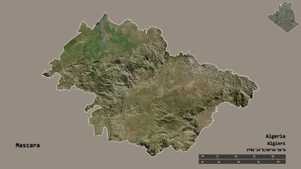 Vorm Van Mascara Provincie Algerije Met Een Hoofdstad Geïsoleerd Een — Stockfoto