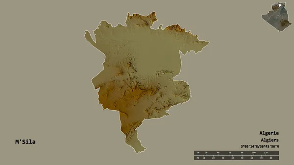 Forma Sila Provincia Argelia Con Capital Aislada Sobre Fondo Sólido — Foto de Stock