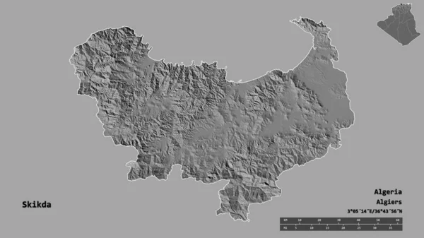 Форма Скикды Провинции Алжир Столицей Изолированной Прочном Фоне Дистанционный Масштаб — стоковое фото