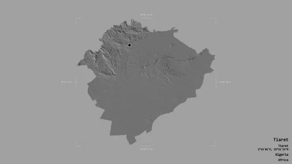 Территория Тиарета Провинция Алжир Изолирована Твердом Фоне Геометрической Коробке Метки — стоковое фото