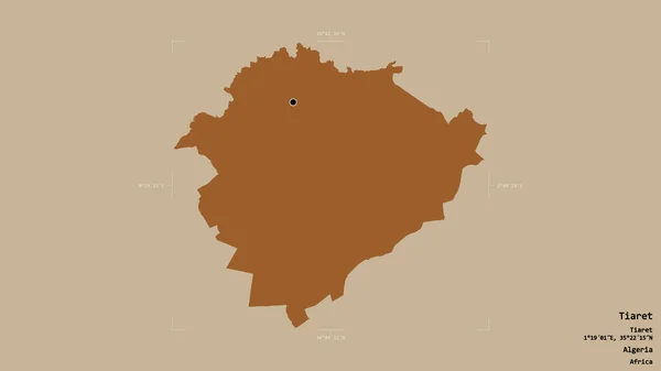 Территория Тиарета Провинция Алжир Изолирована Твердом Фоне Геометрической Коробке Метки — стоковое фото