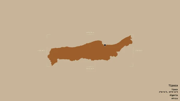 Région Tipaza Province Algérie Isolée Sur Fond Solide Dans Cadre — Photo