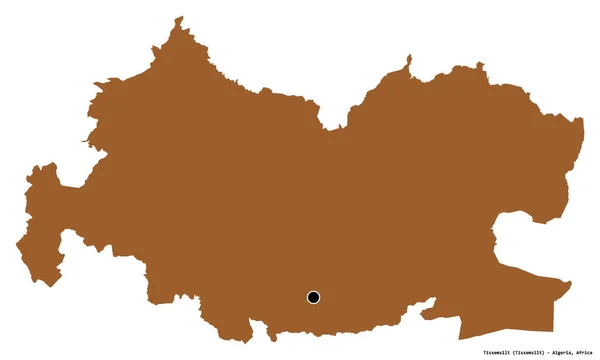 Форма Тиссемсилта Провинция Алжир Столицей Изолированной Белом Фоне Состав Узоров — стоковое фото