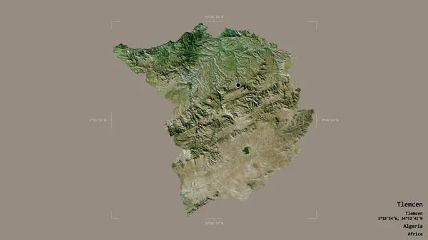 Zona Tlemcen Provincia Argelia Aislada Sobre Fondo Sólido Una Caja —  Fotos de Stock