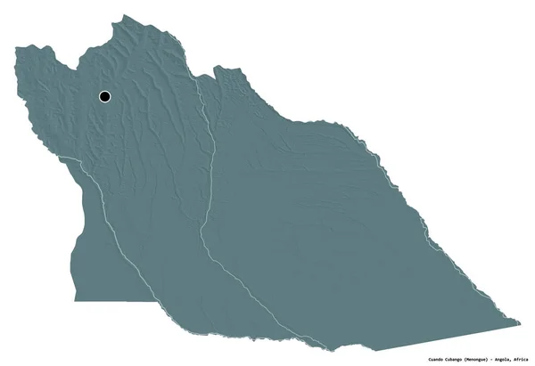 Vorm Van Cuando Cubango Provincie Angola Met Als Hoofdstad Geïsoleerd — Stockfoto