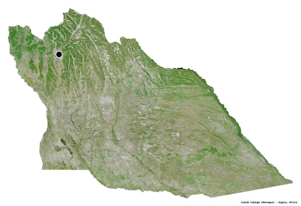 Gestalt Von Cuando Cubango Provinz Angola Mit Seiner Hauptstadt Isoliert — Stockfoto