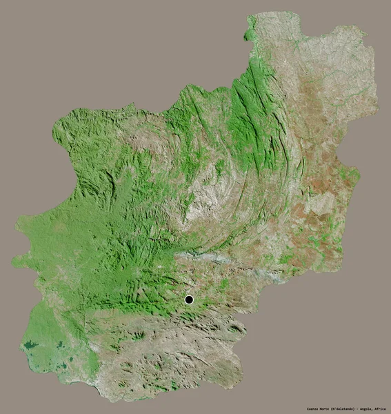 Angola Nın Başkenti Cuanza Norte Nin Katı Renk Arkaplanı Ile — Stok fotoğraf