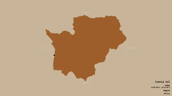 Площадь Куанца Сул Провинция Ангола Изолирована Твёрдом Фоне Геометрической Коробке — стоковое фото
