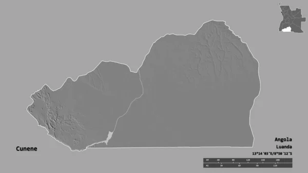 수도는 배경에 기초를 앙골라 쿠네네 지방이었다 렌더링 — 스톡 사진