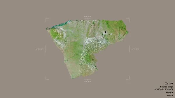 Район Заир Провинция Ангола Изолирован Твердом Фоне Геометрической Ограничивающей Коробке — стоковое фото
