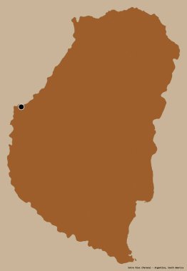 Arjantin 'in başkenti Arjantin' in Entre Rios şehrinin katı bir renk arkaplanı ile izole edilmiş hali. Desenli dokuların bileşimi. 3B görüntüleme