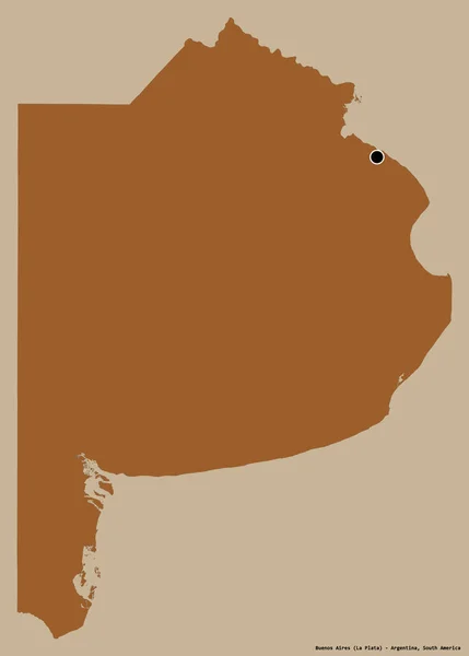 Форма Буэнос Айреса Провинции Аргентины Столицей Изолированной Прочном Цветном Фоне — стоковое фото