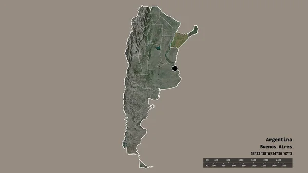 Спустошена Форма Аргентини Столицею Основним Регіональним Поділом Відокремленою Територією Коррієнтес — стокове фото