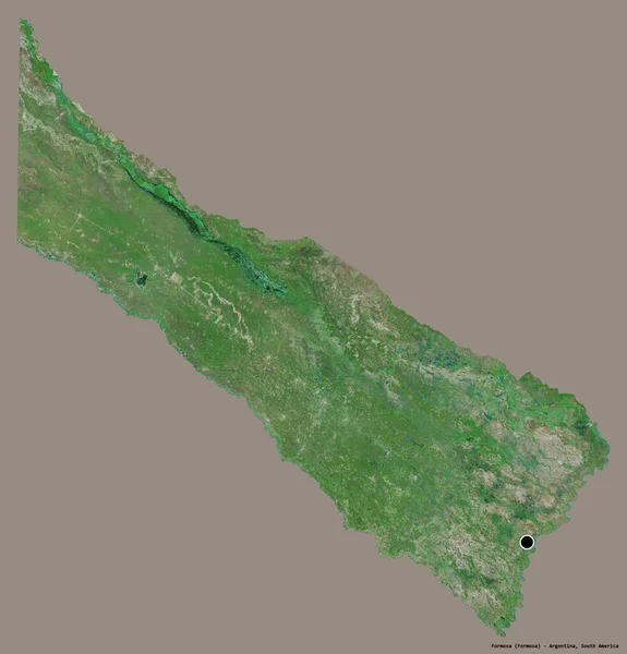 Form Formosa Provinsen Argentina Med Sin Huvudstad Isolerad Solid Färg — Stockfoto