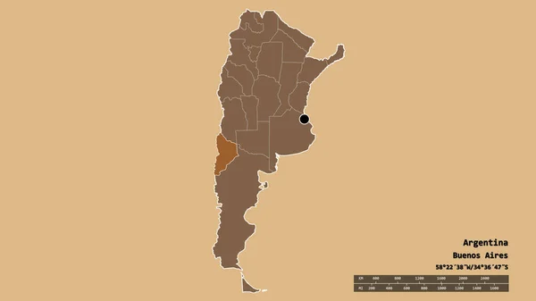 Спустошена Форма Аргентини Столицею Основним Регіональним Поділом Відокремленою Територією Нойкена — стокове фото