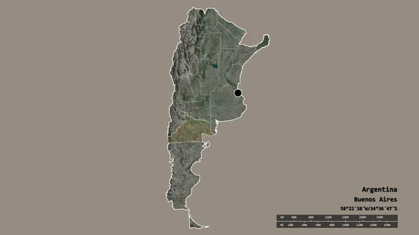 Спустошена Форма Аргентини Столицею Основним Регіональним Поділом Відокремленою Територією Ріо — стокове фото