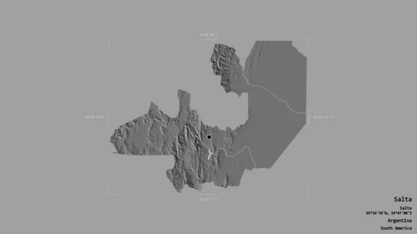 Gebiet Von Salta Provinz Argentinien Isoliert Auf Festem Untergrund Einem — Stockfoto