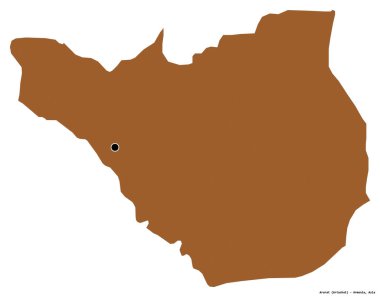 Ermenistan 'ın Ermenistan eyaleti, başkenti beyaz arka planda izole edilmiş. Desenli dokuların bileşimi. 3B görüntüleme