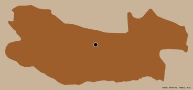 Ermenistan 'ın başkenti Armavir' in katı renk arkaplanı ile izole edilmiş hali. Desenli dokuların bileşimi. 3B görüntüleme