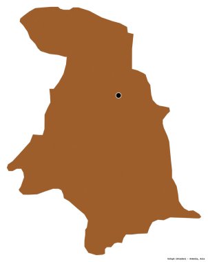 Beyaz arka planda başkenti izole edilmiş, Ermenistan 'ın Kotayk eyaleti. Desenli dokuların bileşimi. 3B görüntüleme