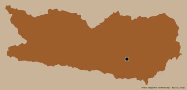 Avusturya 'nın Karnten eyaleti, başkenti katı renk arkaplanı ile izole edilmiştir. Desenli dokuların bileşimi. 3B görüntüleme