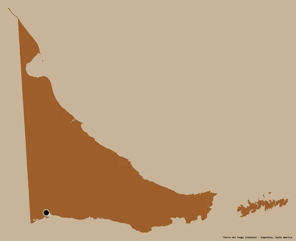 Forme Terre Feu Territoire National Argentine Avec Capitale Isolée Sur — Photo