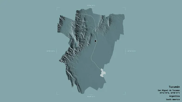 Oblast Tucuman Provincie Argentina Izolovaná Pevném Pozadí Georeferencované Hraniční Oblasti — Stock fotografie