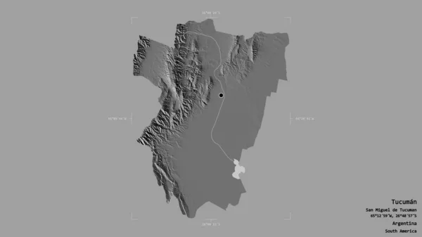Zona Tucumán Provincia Argentina Aislada Sobre Fondo Sólido Una Caja — Foto de Stock