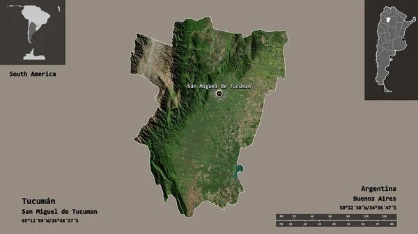 Forma Tucumán Provincia Argentina Capital Escala Distancia Vistas Previas Etiquetas —  Fotos de Stock