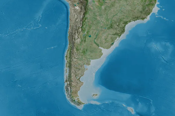 Rozšířená Oblast Argentiny Satelitní Snímky Vykreslování — Stock fotografie