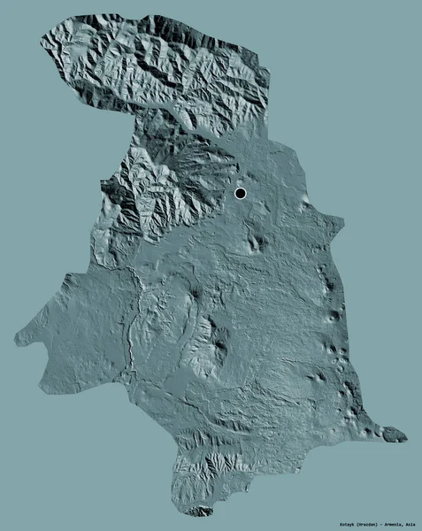 Tvar Kotayku Provincie Arménie Hlavním Městem Izolovaným Pevném Barevném Pozadí — Stock fotografie