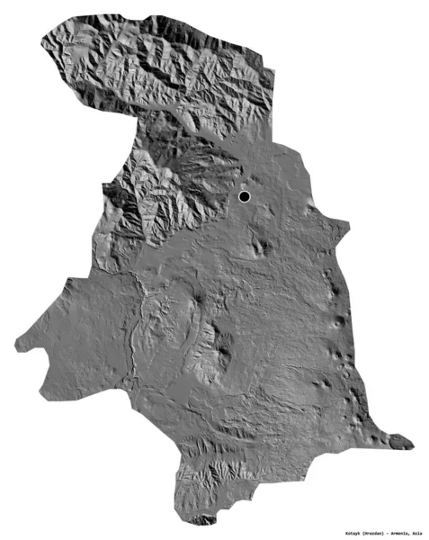 Gestalt Von Kotayk Provinz Armenien Mit Seiner Hauptstadt Isoliert Auf — Stockfoto