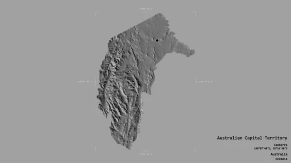 Área Del Territorio Capital Australiana Territorio Australia Aislado Sobre Fondo — Foto de Stock