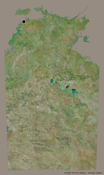 Форма Северной Территории Территория Австралии Столицей Изолированной Сплошном Цветном Фоне — стоковое фото