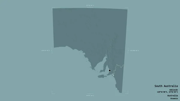 Área Australia Meridional Estado Australia Aislada Sobre Fondo Sólido Una —  Fotos de Stock
