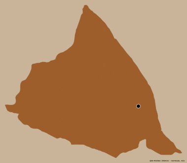 Azerbaycan 'ın Quba-Khachmaz bölgesi, başkenti katı bir renk arkaplanı ile izole edilmiştir. Desenli dokuların bileşimi. 3B görüntüleme