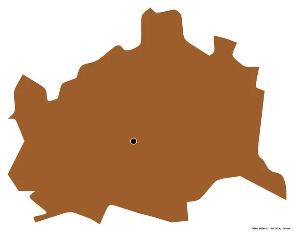 Forma Vienna Stato Dell Austria Con Sua Capitale Isolata Sfondo — Foto Stock