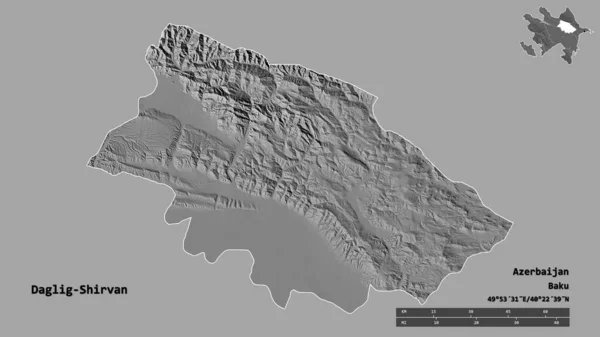 Tvar Daglig Shirvan Oblast Ázerbájdžánu Hlavním Městem Izolovaným Pevném Pozadí — Stock fotografie