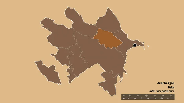 수도인 아제르바이잔의 형태와 그리고 지역이 있었다 라벨이요 패턴이 텍스처 렌더링 — 스톡 사진