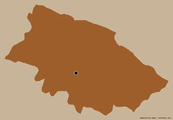 Форма Дагліг Ширван Регіон Азербайджану Своєю Столицею Ізольованою Суцільному Кольоровому — стокове фото