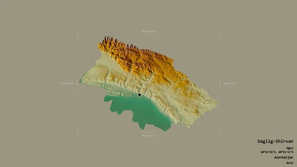 Área Daglig Shirvan Región Azerbaiyán Aislada Sobre Sólido Fondo Una — Foto de Stock