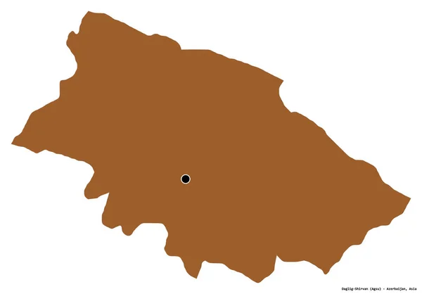 Форма Дагліг Ширван Регіон Азербайджану Столицею Ізольованою Білому Тлі Склад — стокове фото