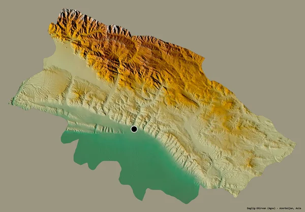Forma Daglig Shirvan Región Azerbaiyán Con Capital Aislada Sobre Fondo —  Fotos de Stock