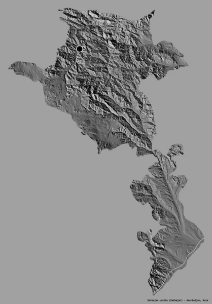 Форма Калбаджар Лачина Района Азербайджана Столицей Изолированной Сплошном Цветном Фоне — стоковое фото