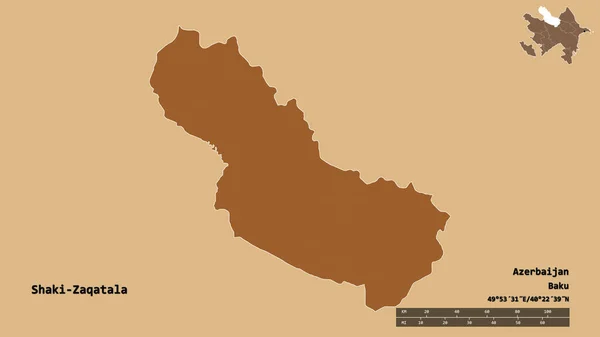 Форма Шакі Закатала Регіону Азербайджану Столицею Ізольованою Твердому Тлі Масштаб — стокове фото