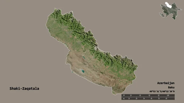 Форма Шаки Закаталы Района Азербайджана Столицей Изолированной Прочном Фоне Дистанционный — стоковое фото