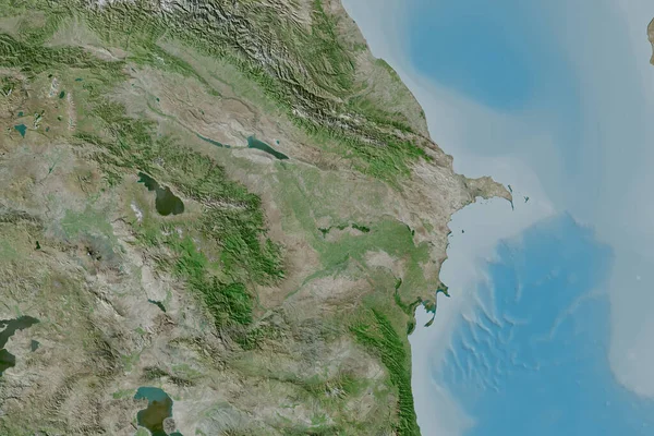 Rozszerzony Obszar Azerbejdżanu Zdjęcia Satelitarne Renderowanie — Zdjęcie stockowe